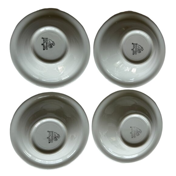 Shenango China Restaurantware Bowls Mid Mod Orange Green Teardrop Pattern 70s - Picture 2 of 16